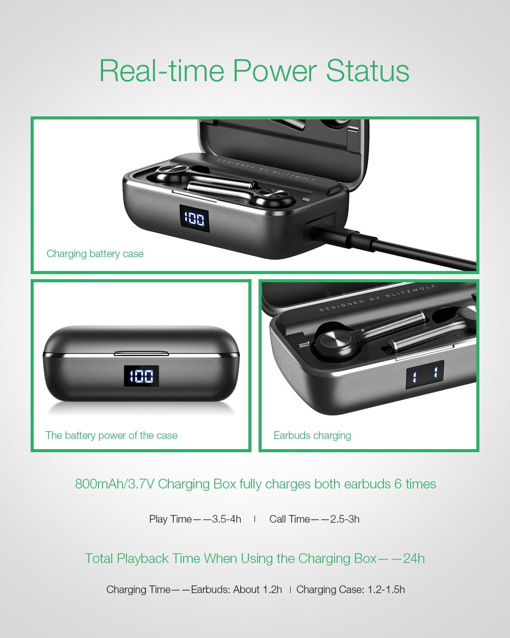 In-ear Wireless Earphone TWS Wireless Touch control Graphene diaphragm Type-C Charging Real-time Battery Earbuds-1